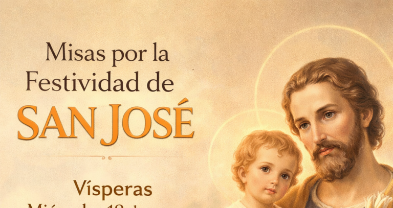 19 marzo – Festividad de S. José – Horario de Misas